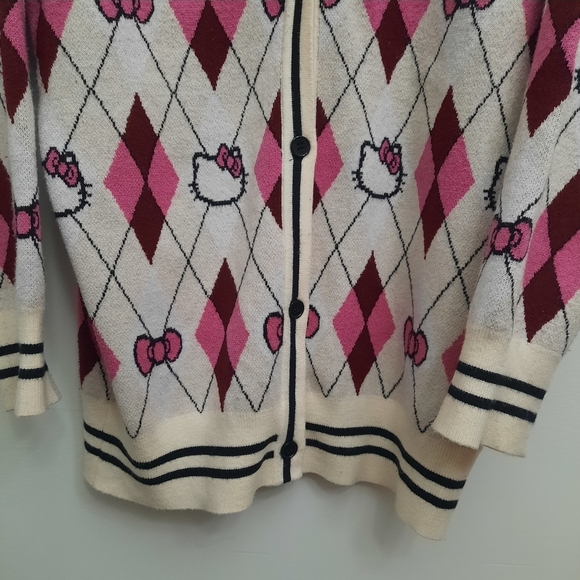 Hello Kitty & Friends x Forever 21 Argyle Cardigan Sweater - Picture 8 of 13